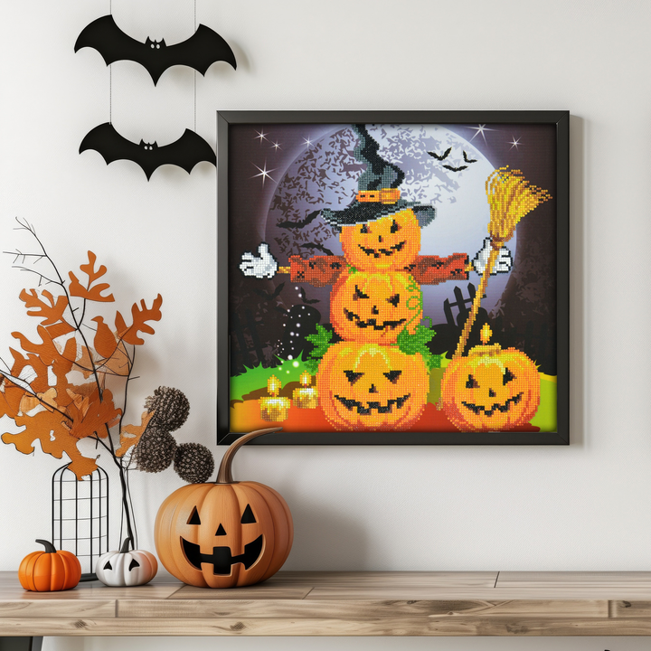 Diamond Dotz Halloween Scarecrow - 16.5 x 16.5 in