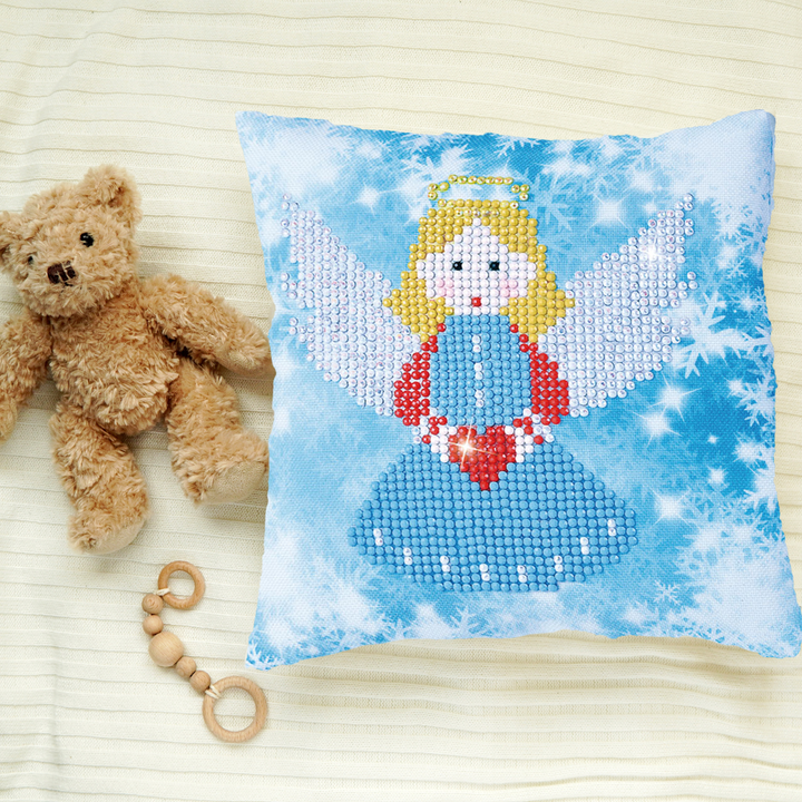 Diamond Dotz Christmas Angel Pillow - 7 x 7 in