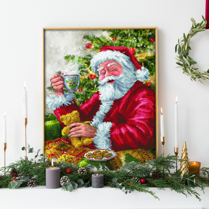 Diamond Dotz Santa's Cuppa - 31.5 x 20.5 in