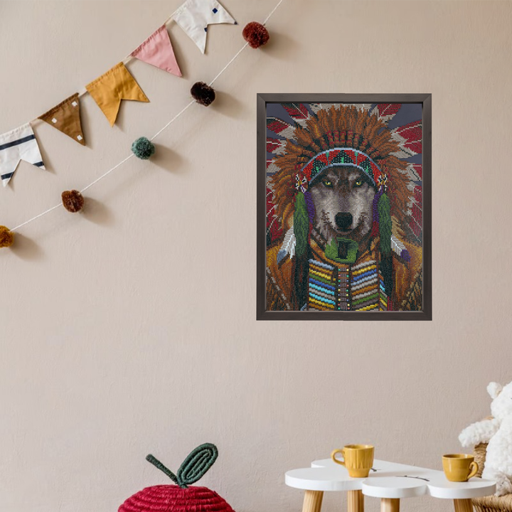 Diamond Dotz Wolf Spirit Chief - 15.75 x 19.69 in