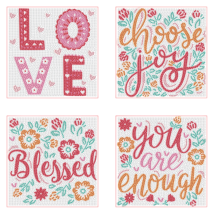 Diamond Dotz Mini Dotz Love Blessings Diamond Painting Each Design - 5.0" x 5.0"
