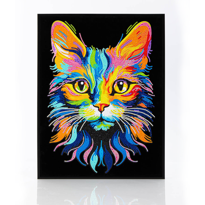 Diamond Dotz Neon Flock Cat - 14.0" x 18.0"