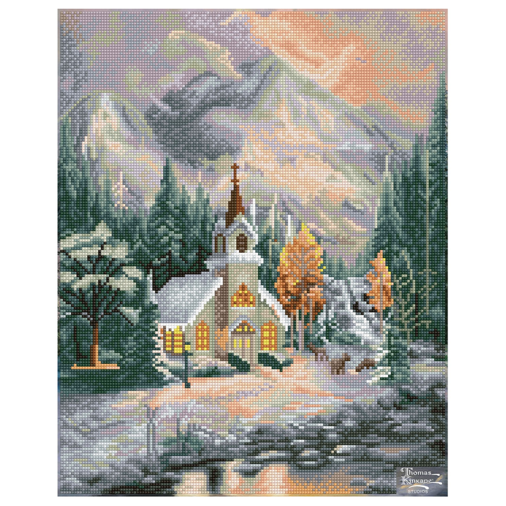 Diamond Dotz Thomas Kinkade Deer Creek Chapel - 20 x 16 in