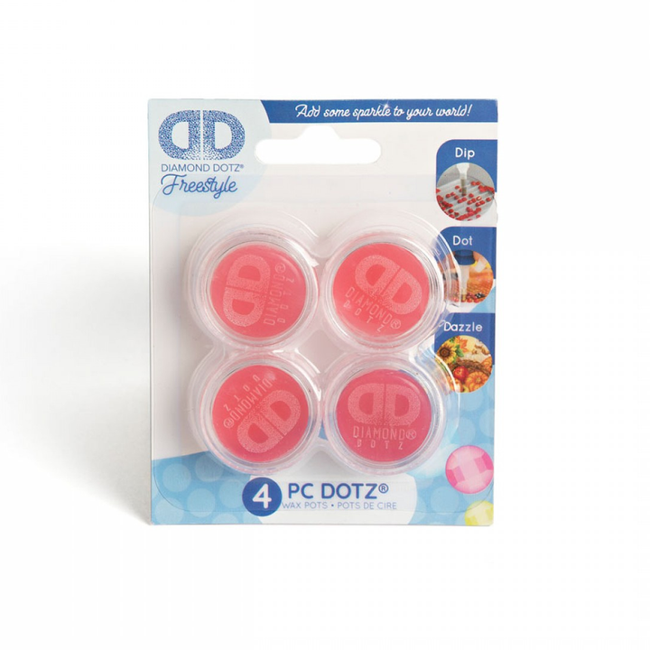 Diamond Dotz Bulk Pack Wax Pots - 4pc Diamond Painting Accessories