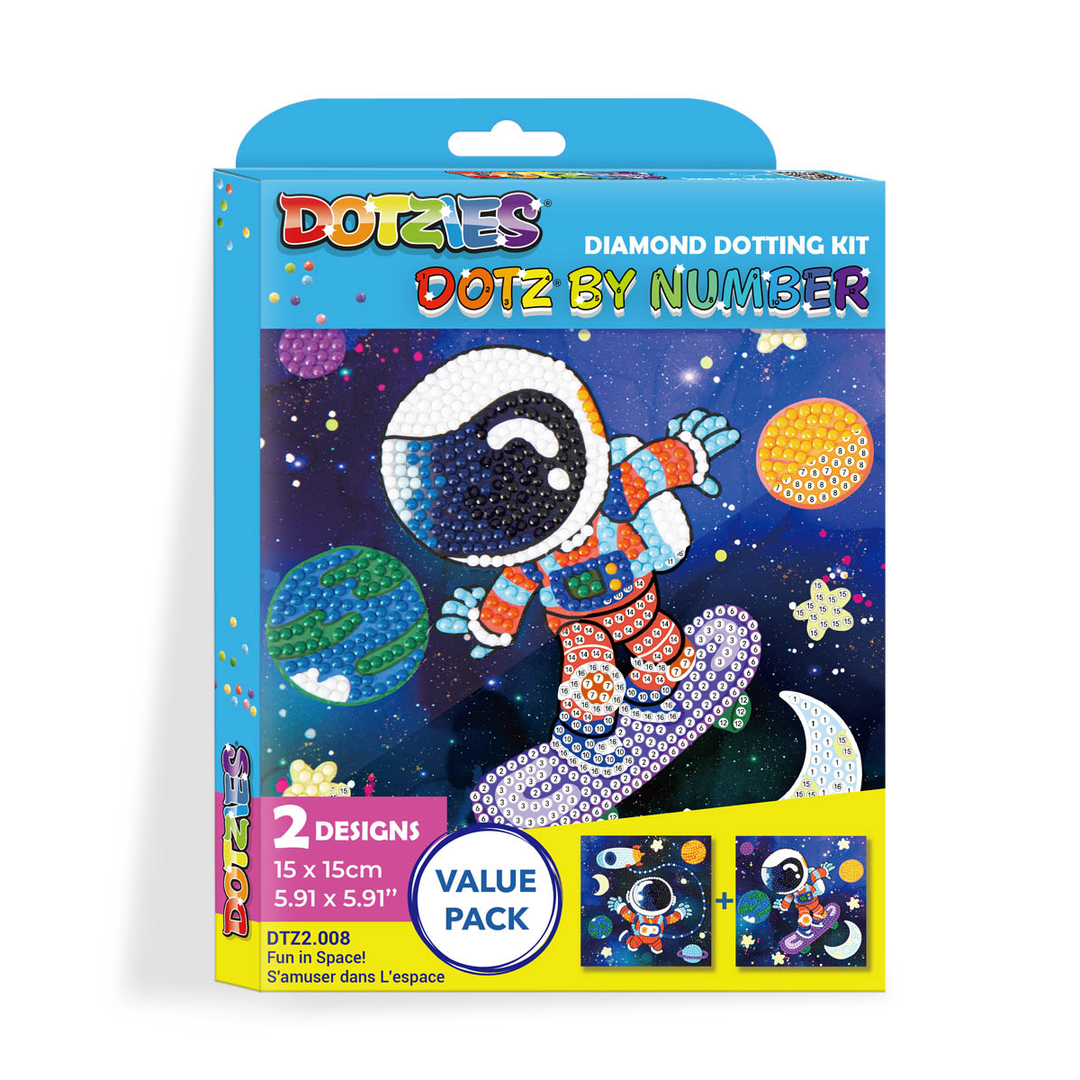 Diamond Dotz DOTZIES Fun in Space! Diamond Painting - 5.9" x 5.9"
