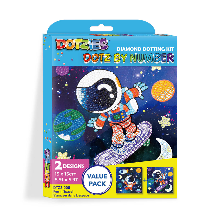Diamond Dotz DOTZIES Fun in Space! Diamond Painting - 5.9" x 5.9"