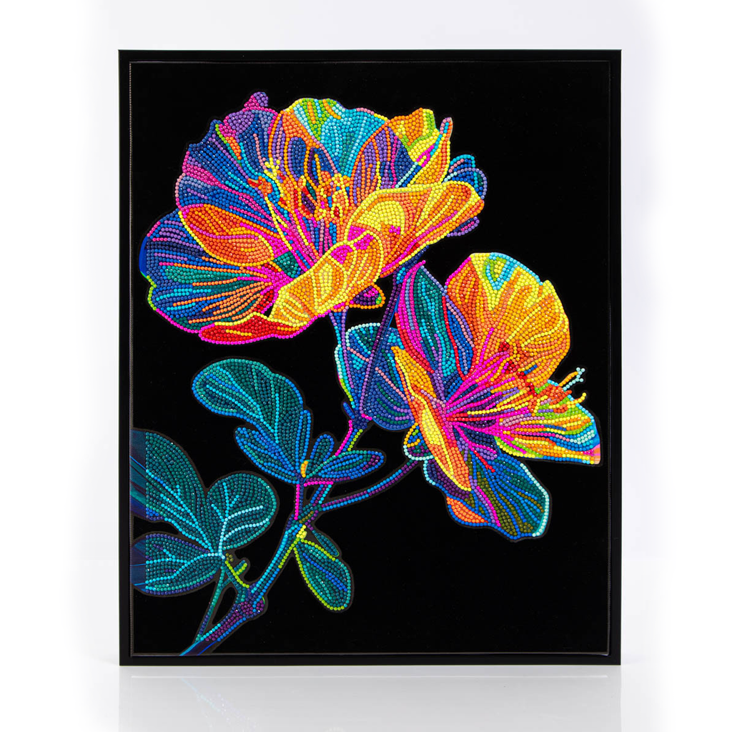 Neon Floral Kit | Diamond Painting Kits Neon | Diamond Dotz