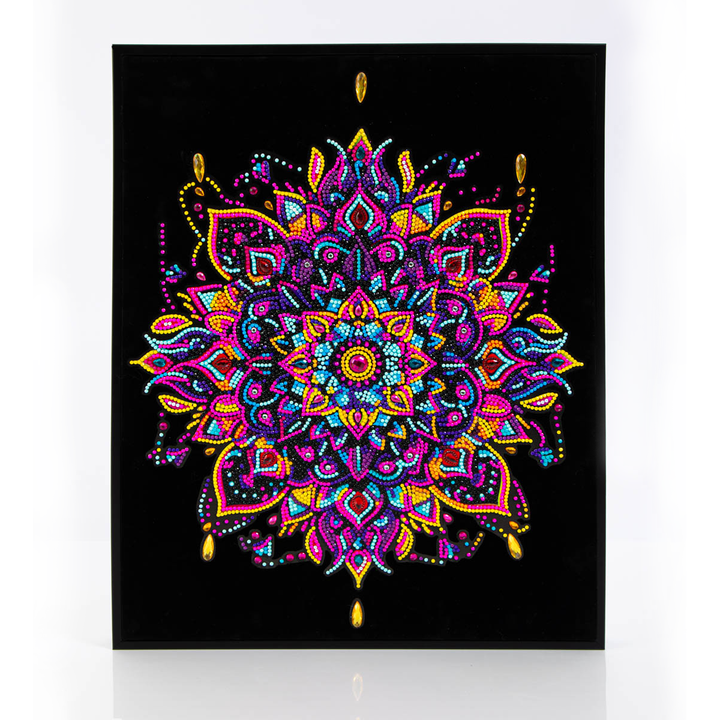 Diamond Dotz Neon Flock Mandala - 14.0" x 18.0"