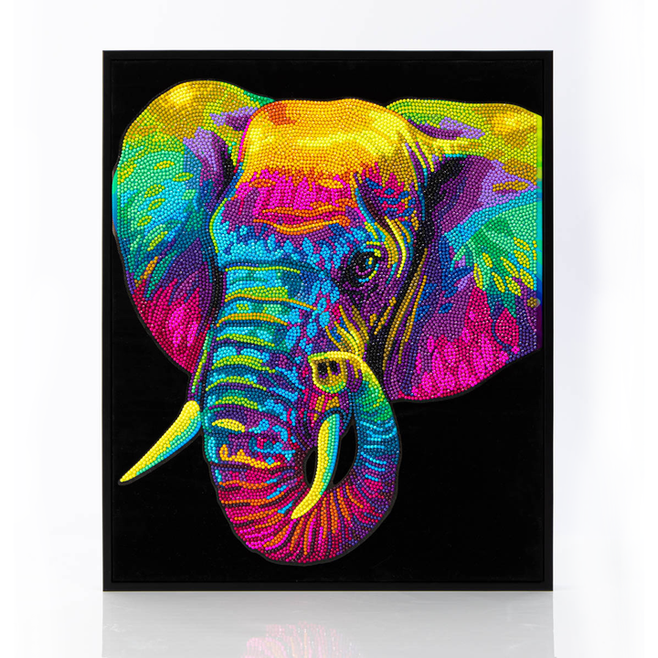 Diamond Dotz Neon Flock Elephant - 14.0" x 18.0"