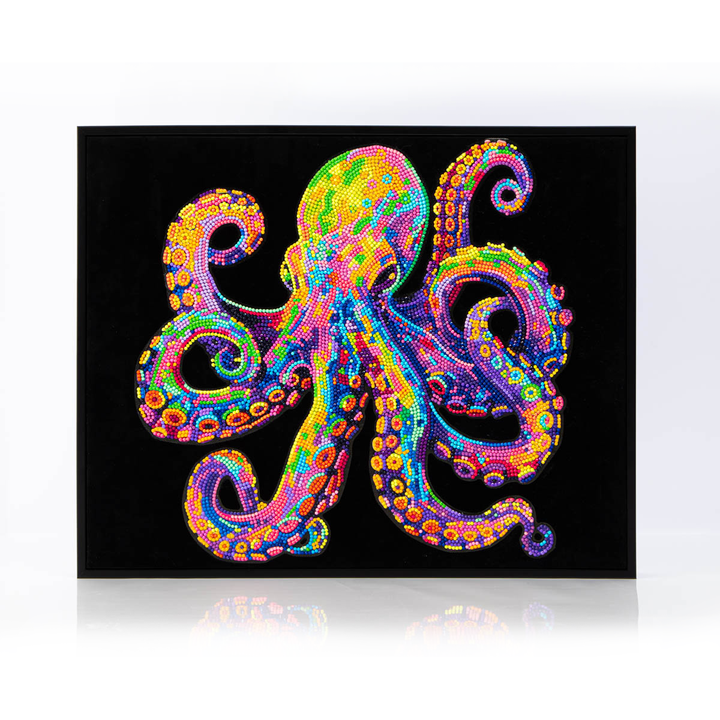 Diamond Dotz Neon Flock Octopus - 18.0" x 14.0"