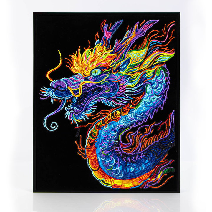 Diamond Dotz Neon Flock Dragon - 14.0" x 18.0"