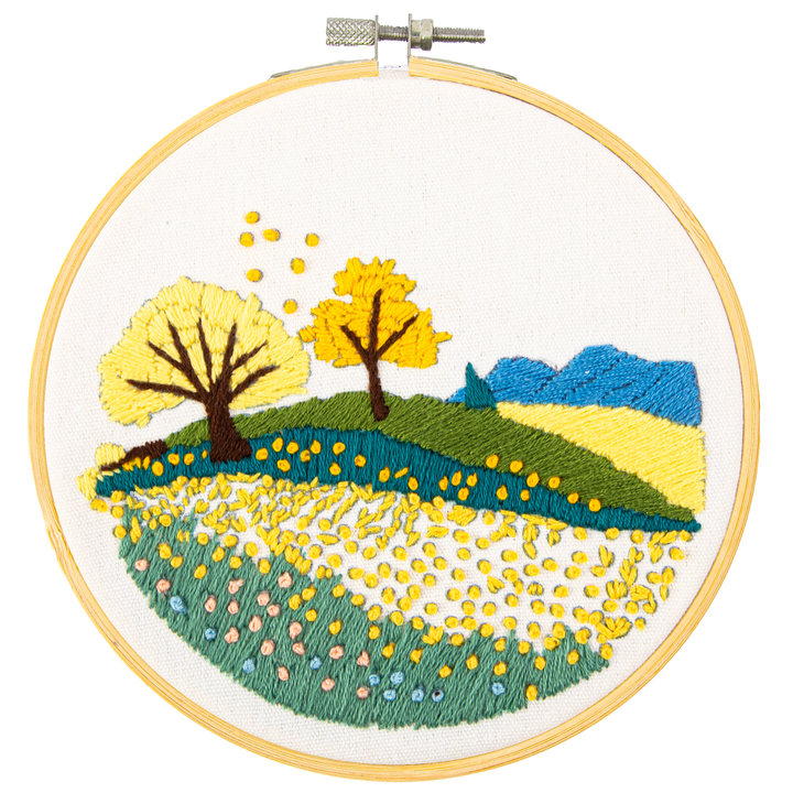 Diamond Dotz Autumn Fields Embroidery Kit - 5 in