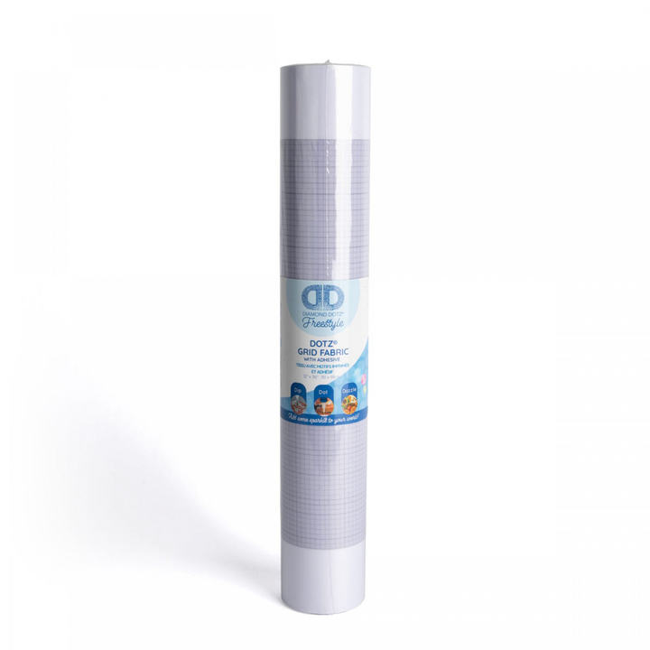 Diamond Dotz Fabric Roll - Grid With Adhesive 12 x 36 in