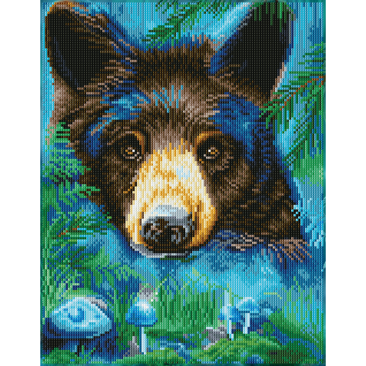Diamond Dotz Moonlight Magic Black Bear - 13.8" x 17.7"