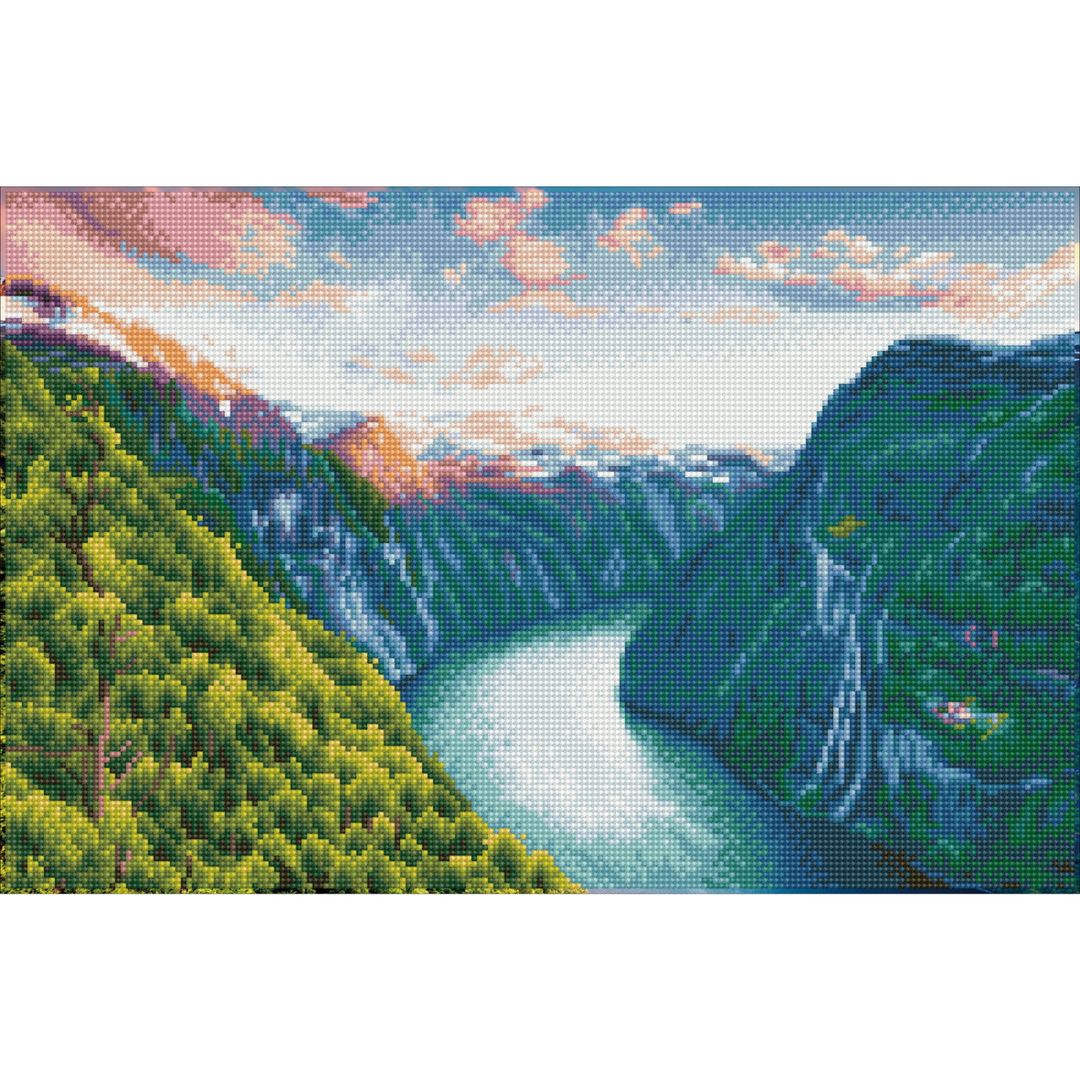 Diamond Dotz Mighty River Pre-Framed Kit - 20.5" x 13.4"