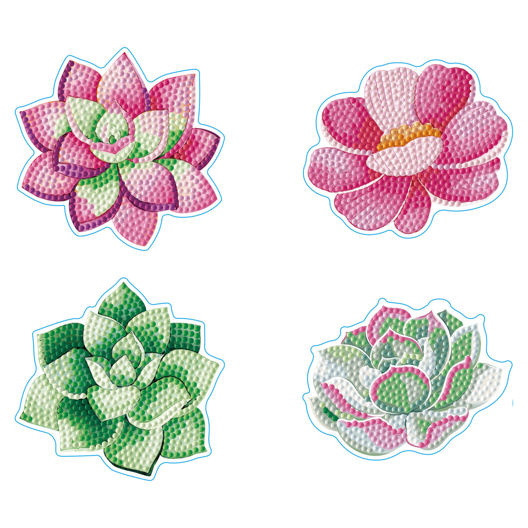 succulent diamond dotz Succulents Coasters Diamond Painting Kit