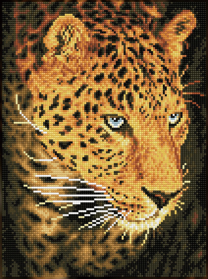Diamond Dotz Leopard Portrait - 15.75 x 11.81 in