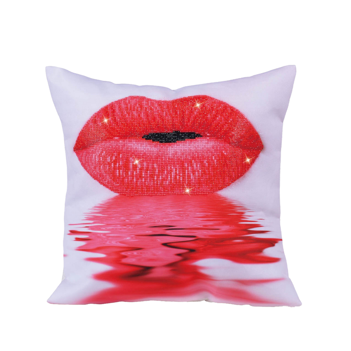 Diamond Dotz Hot Lips Pillow - 17.7" x 17.7"