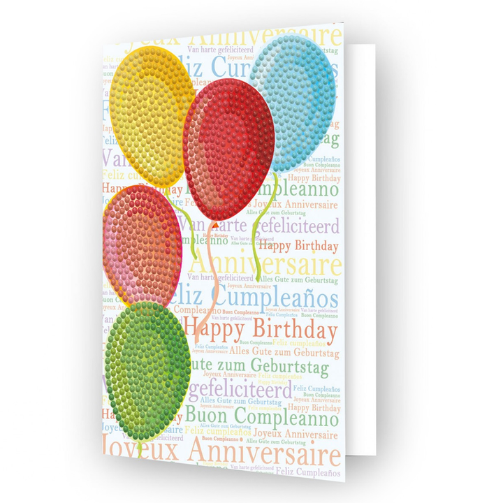 Diamond Dotz Balloons on High - Diamond Painting Greeting Card