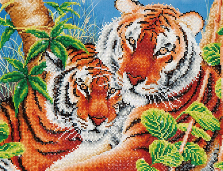 Diamond Dotz Tender Tigers - 16.1 x 12.6 in