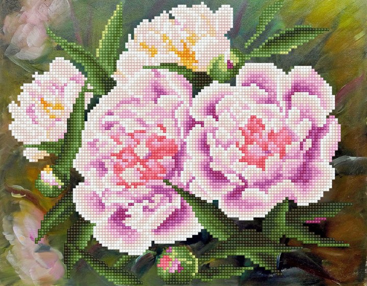Diamond Dotz Romantic Pink Peonies - 6.3 x 6.3 in
