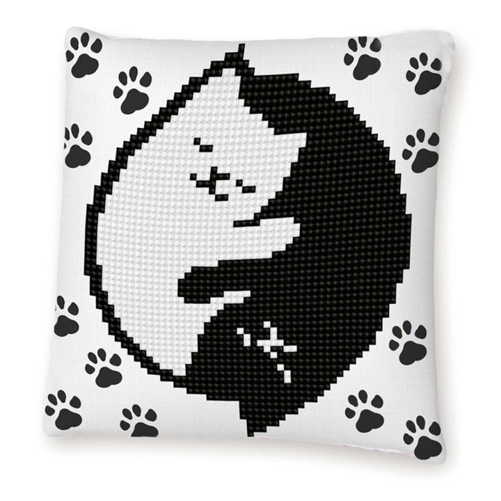 Diamond Dotz Kitty Glow Mini Pillow - 7.1" x 7.1"