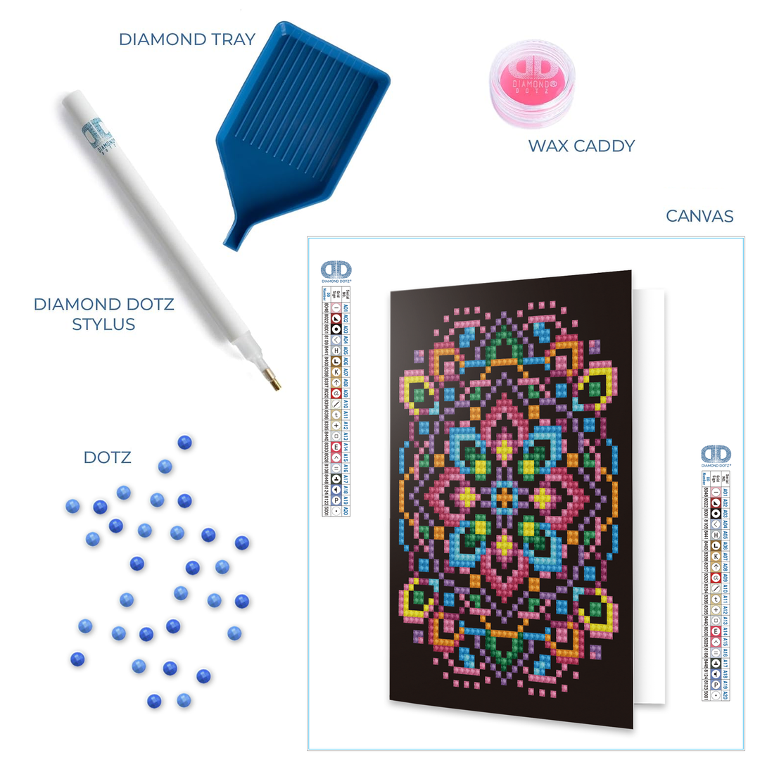 Diamond Dotz Black Star - Diamond Painting Greeting Card