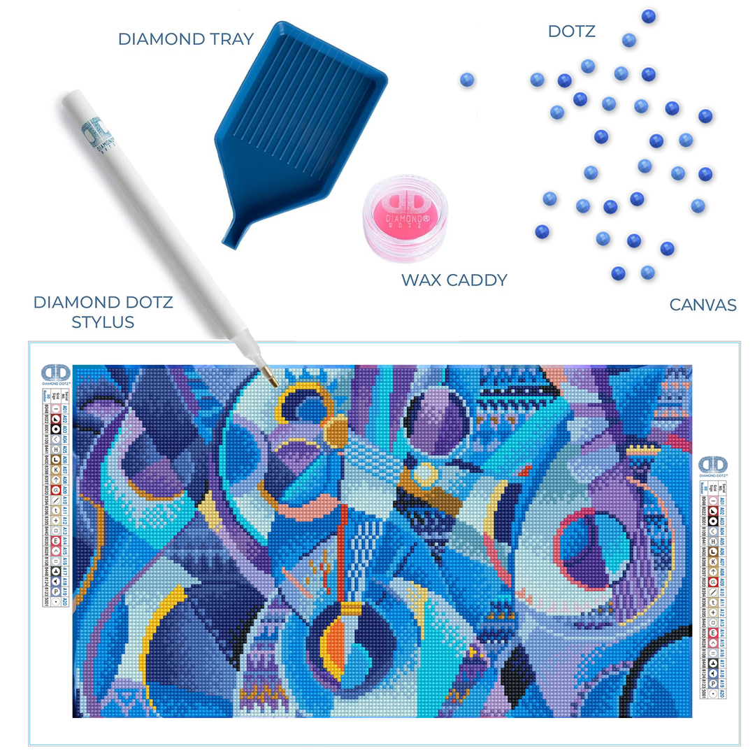 Diamond Dotz Blue Moods - 18.5 x 10.63 in