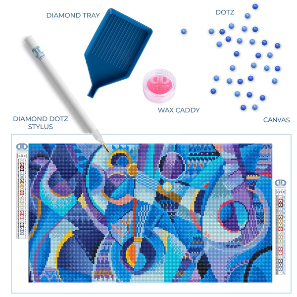 Blue Moods | Diamond Painting Kits Abstract | Diamond Dotz