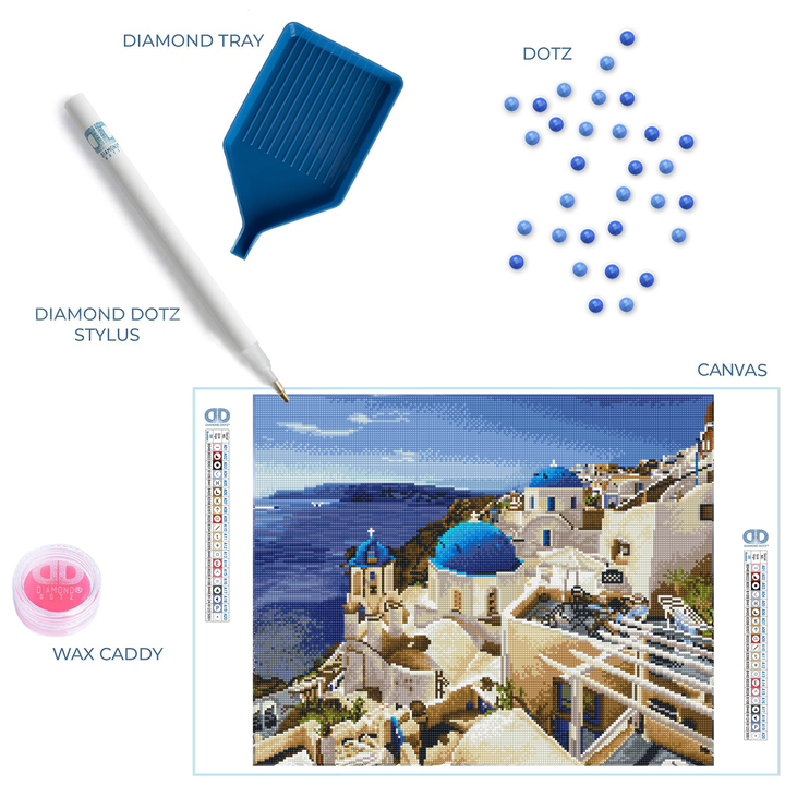 Diamond Dotz Santorini Blue - 20.47 x 16.54 in
