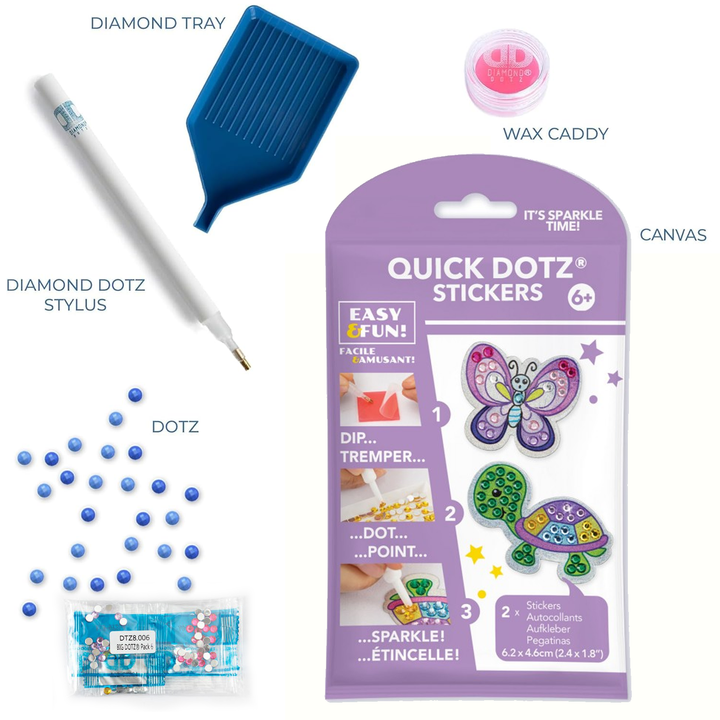 Diamond Dotz BIG DOTZ Stickers Pack 1 - Garden Friends
