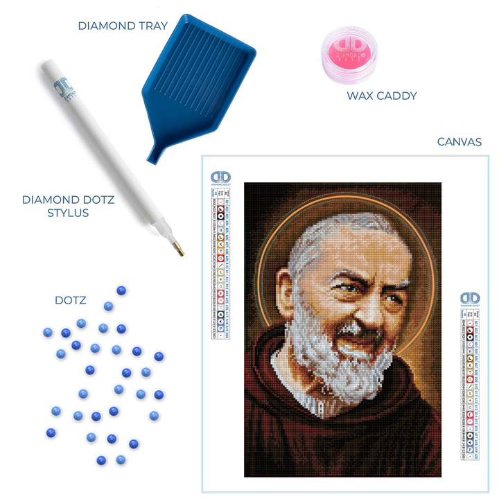 Diamond Dotz Padre Pio- 12.60 x 18.50 in