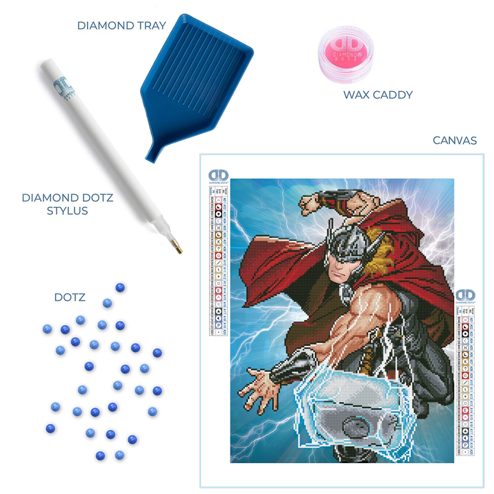 Diamond Dotz Thor Strikes - 16.5 x 20.9 in