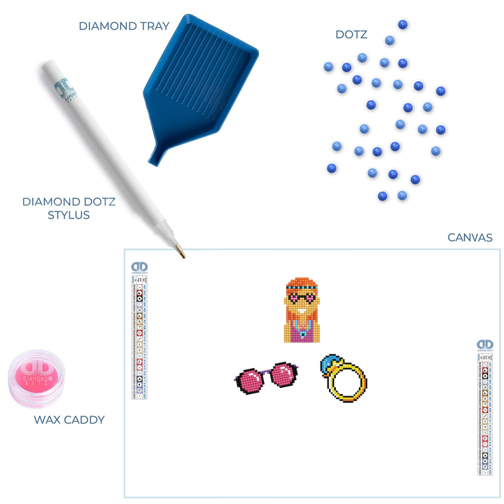 Diamond Dotz Cool Girl - DOTZIES Stickers Kit