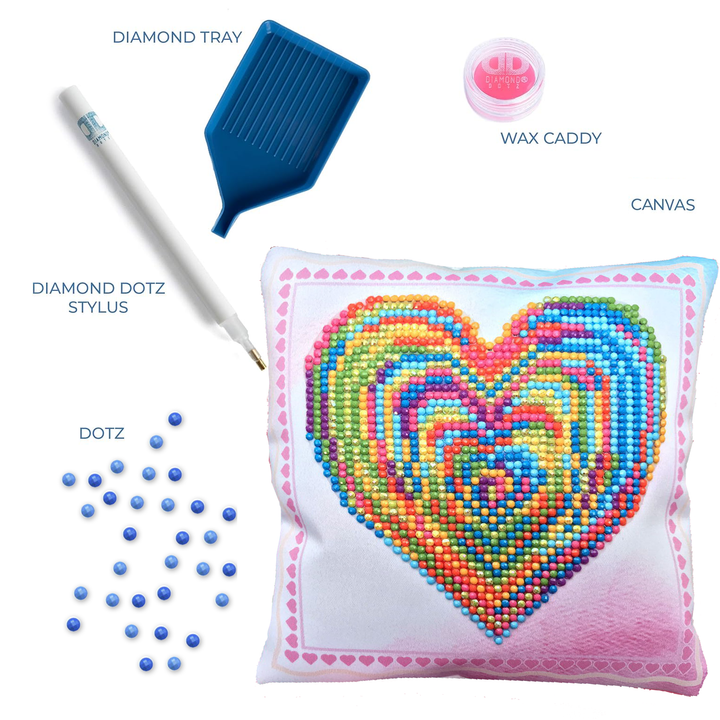 Diamond Dotz Love Rest Mini Pillow - 7.1 x 7.1 in