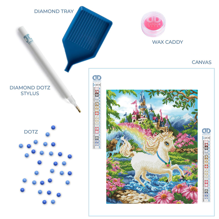Diamond Dotz Princess Unicorn - 20.08 x 16.14 in