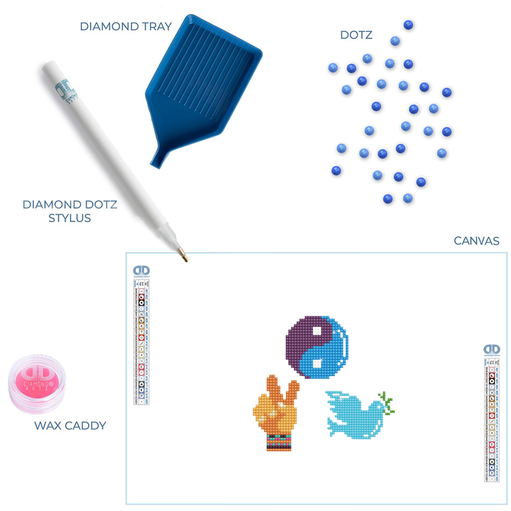 Diamond Dotz Peace - DOTZIES Stickers Kit