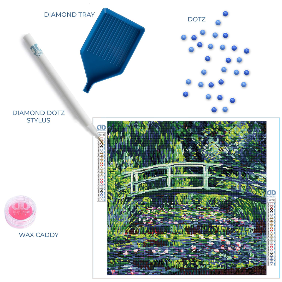Diamond Dotz Water Lilies and Japanese Bridge - 23.23 x 22.44 in