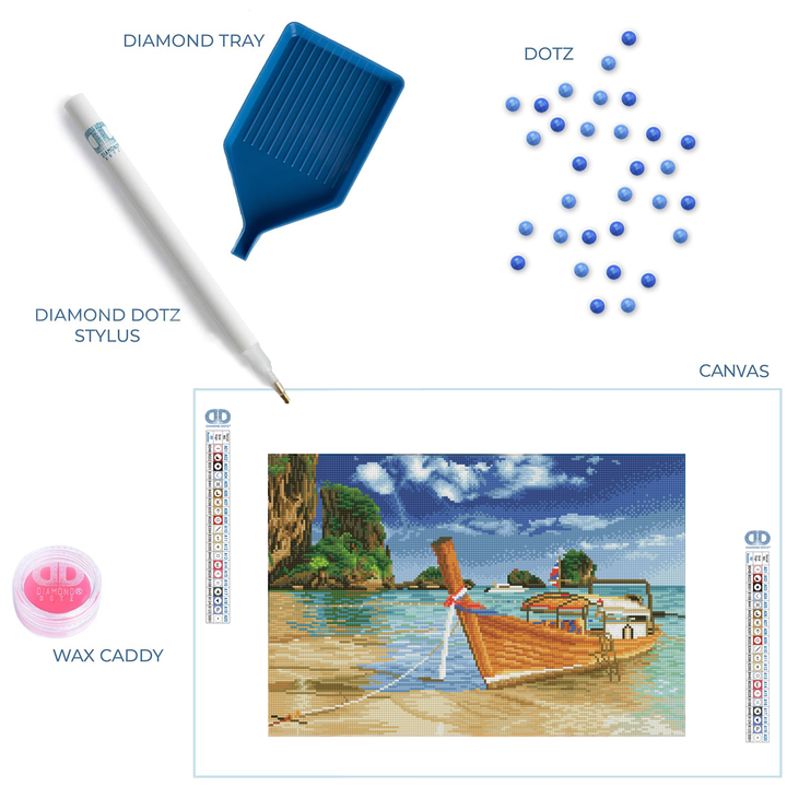 Diamond Dotz Thai Escape - Pre-Framed Kit - 20.47 x 13.78 in