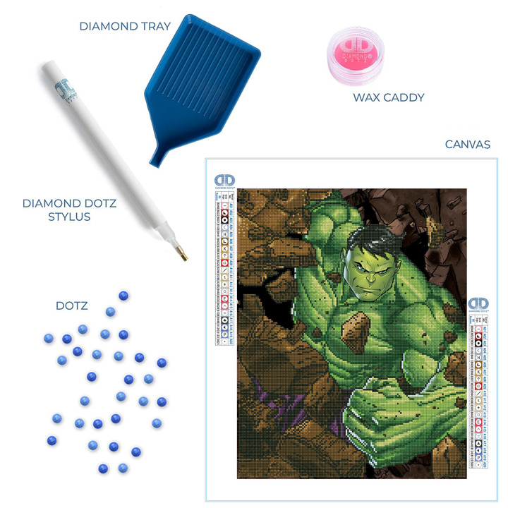 Diamond Dotz Marvel Hulk Smash - 16.5 x 20.9 in