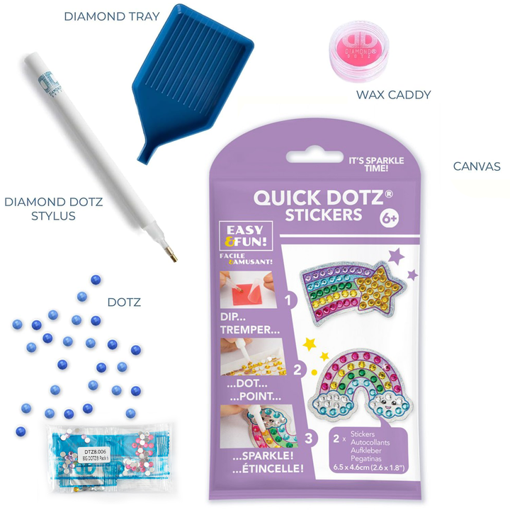 Diamond Dotz BIG DOTZ Stickers Pack 7 - Star Rainbow