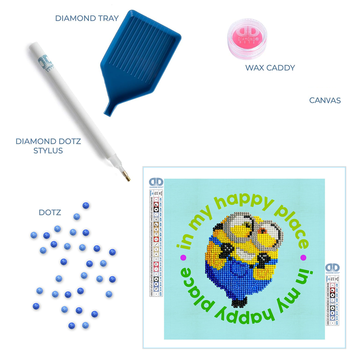 Diamond Dotz Happy Minion - 8.7 x 8.7 in