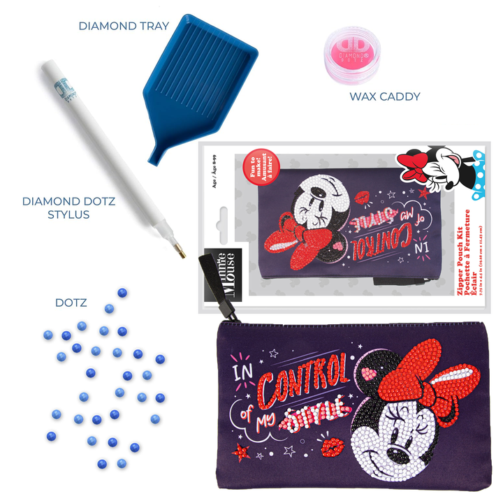 Diamond Dotz Disney Minnie Style Dotzies Pouch Kit - 7.75 x  4.5 in