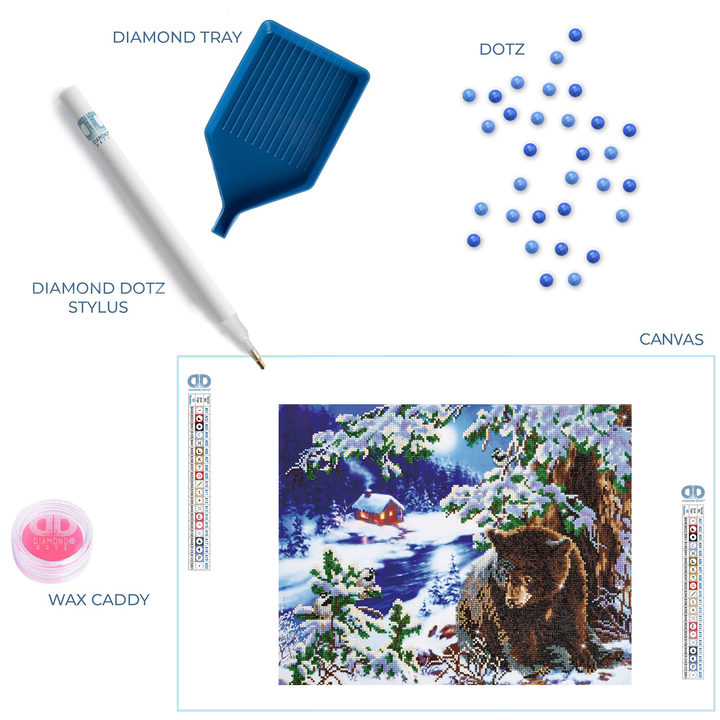 Diamond Dotz Rambling Bear - 20.5 x 16.5 in