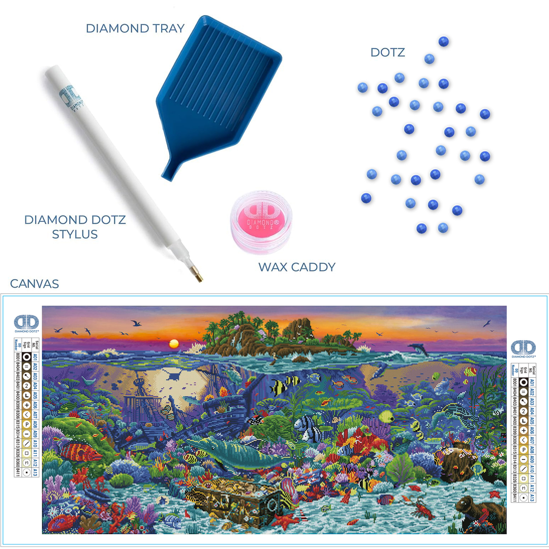 Diamond Dotz Coral Reef Island - 51 x 25 in