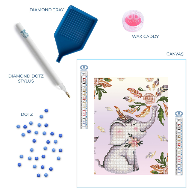 Diamond Dotz Flower Shower - 12.6 x 12.6 in