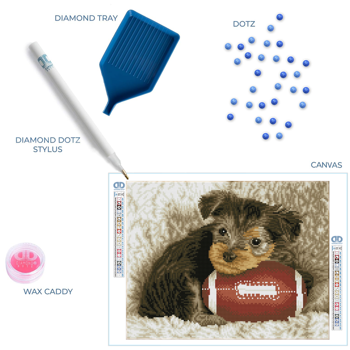 Diamond Dotz Footy Pup - 12.6 x 16.14 in