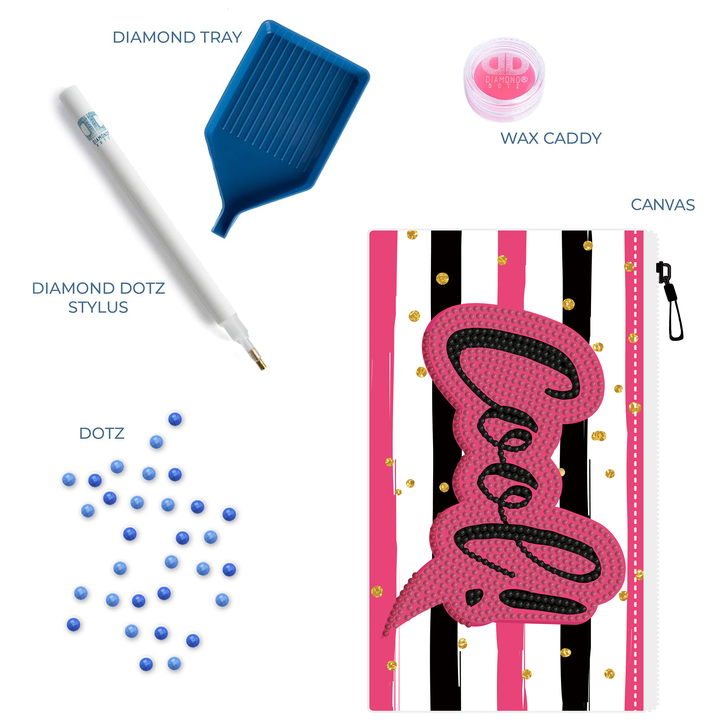 Diamond Dotz Cool Zipper Pouch - 5.51 x 8.46 in