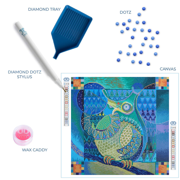 Diamond Dotz Indian Owl - 20.28 x 20.28 in