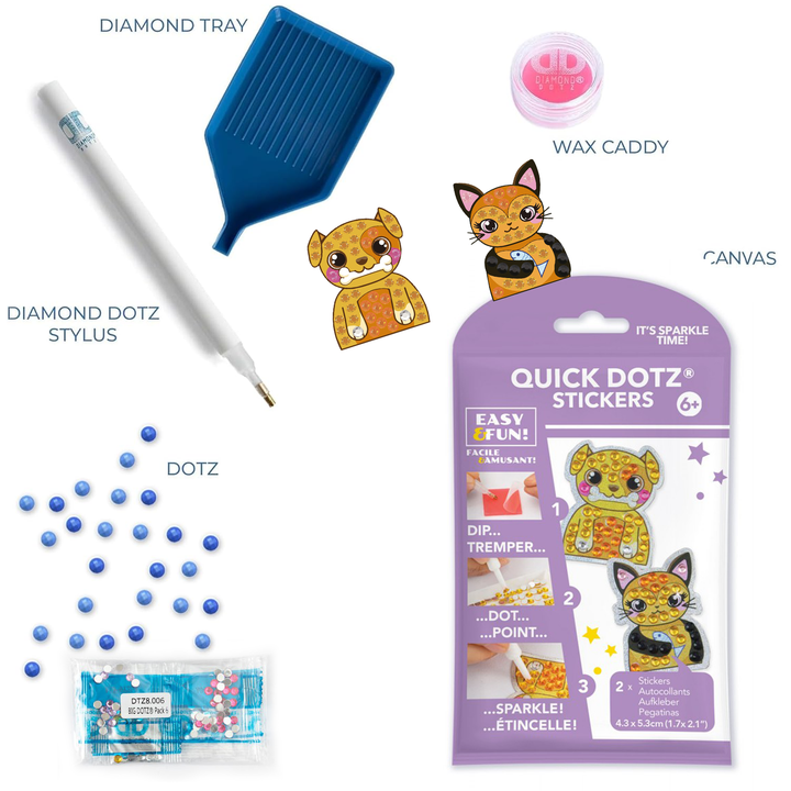 Diamond Dotz BIG DOTZ Stickers Pack 9 - Pup & Pus Cat